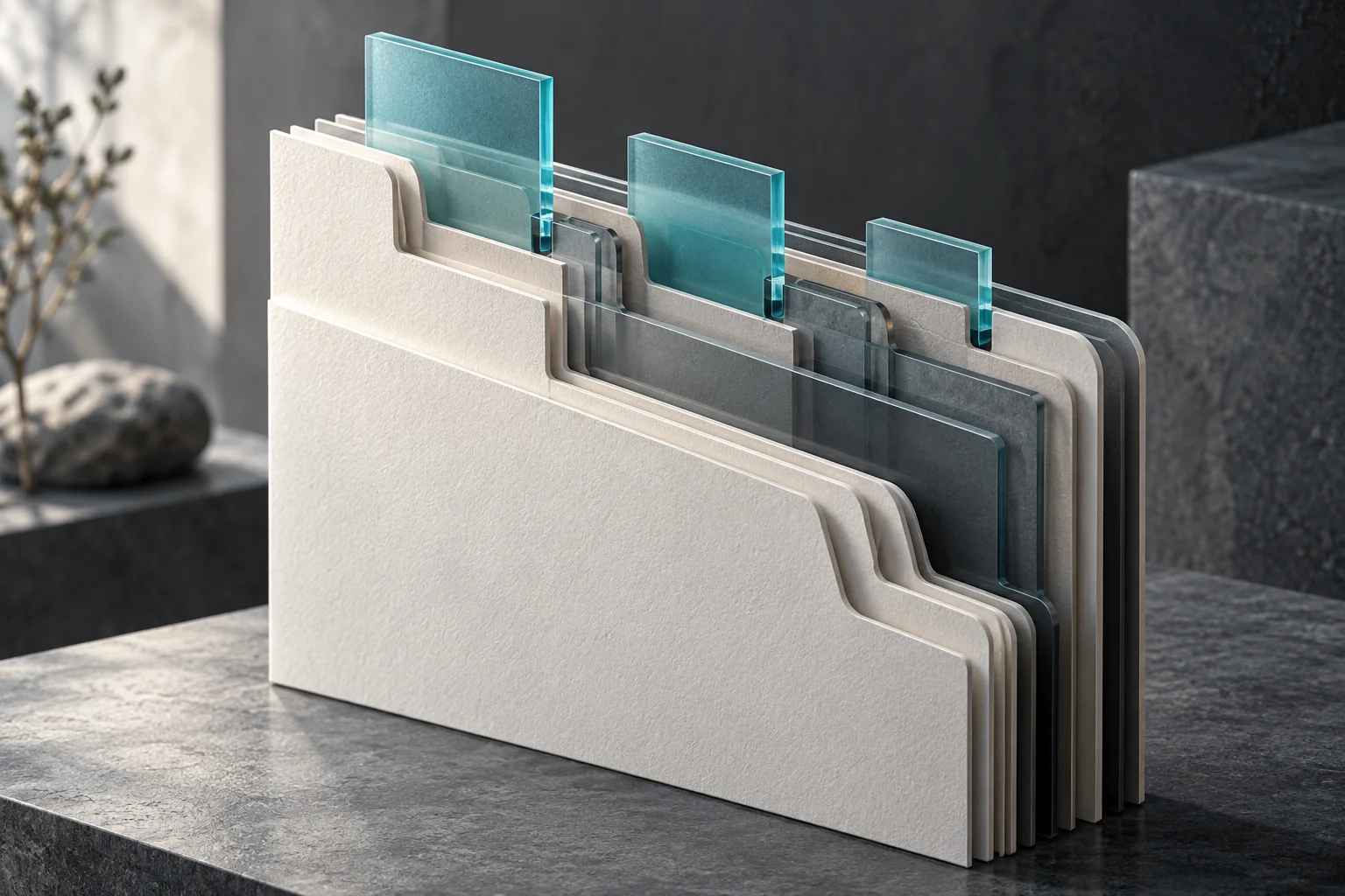 A modular document and shared resources arranged in open layers